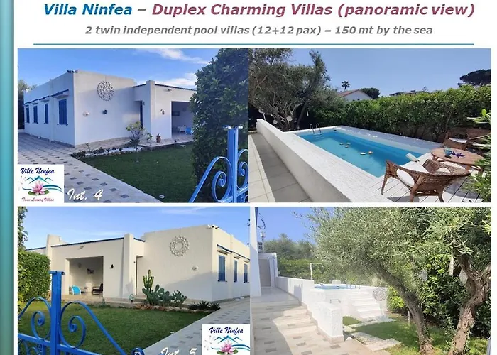 Pool Seaside Relais - Ville Ninfea, Marea, Rosa E Cassiopea - Fontane Bianche