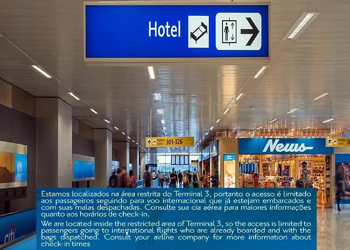 TRYP BY WYNDHAM São Paulo Airport - Hotel de Transito Terminal 3 INTERNACIONAL - Lado Ar - Área restrita á passageiros já embarcados e sem bagagens para despachar - Transit Hotel, only carry-on Guarulhos